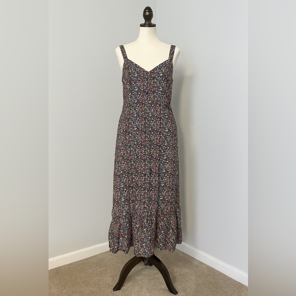 J. Crew Dresses & Skirts - J.Crew Floral sleeveless linen blend maxi dress. Size 12